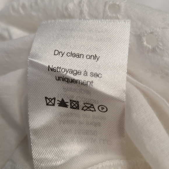 Veronica Beard Kylan Eyelet Lace Cotton Shirtdress White Size 8 NWOT - Picture 16 of 16